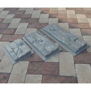Фотографии форм для производства цокольной плитки «Валаамский камень» из бетона